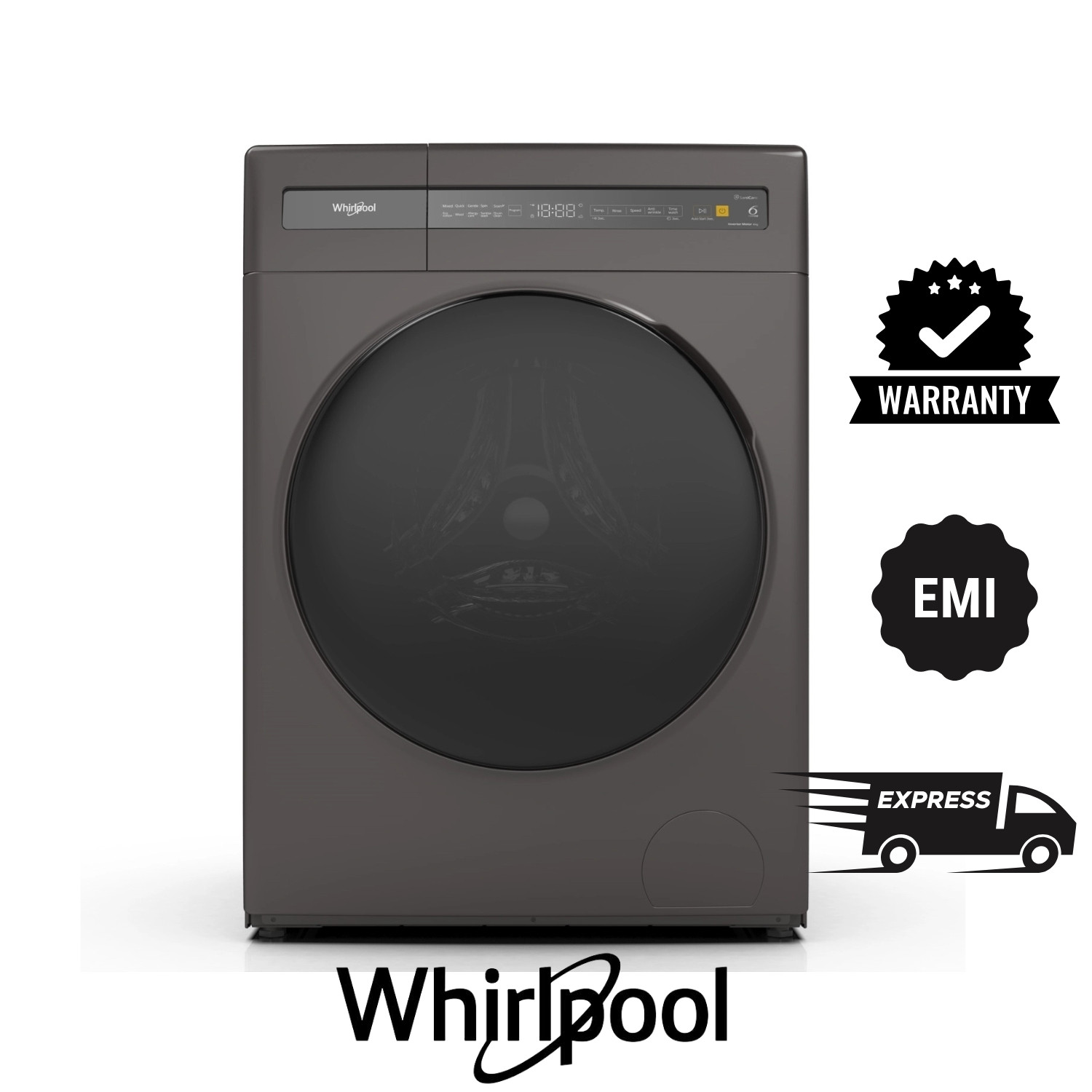 WHIRLPOOL SANICARE 10.5KG FRONTLOAD WASHING MACHINE | WFC105604RT-D