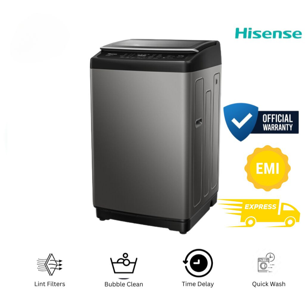 Hisense WM Top Load 10.5KG Premium Black  WT5J1013DT/BD3